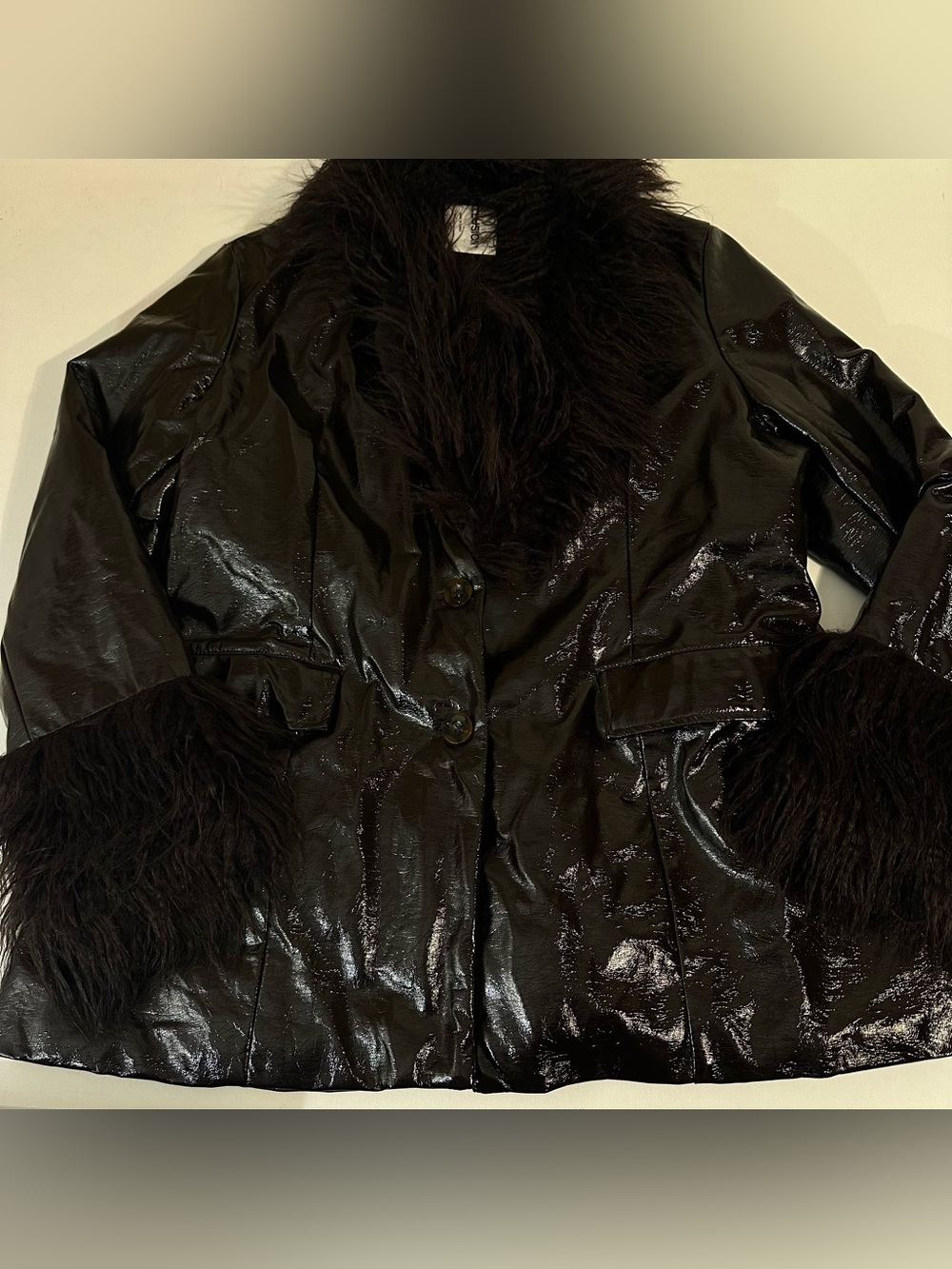 ASOS COLLUSION - WOMENS - FAUX FUR JACKET - BROWN